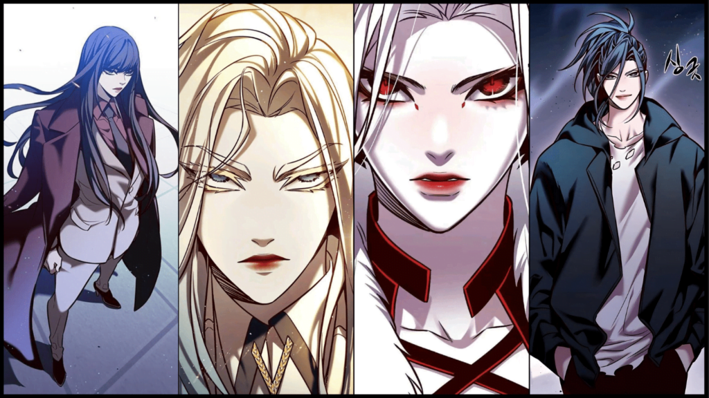 kayden, kartein, and other female characters of Eleceed webtoon